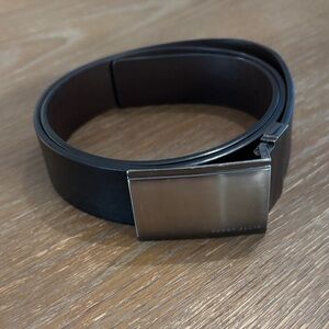 Perry Ellis Dark Belt with Metallic Buckle